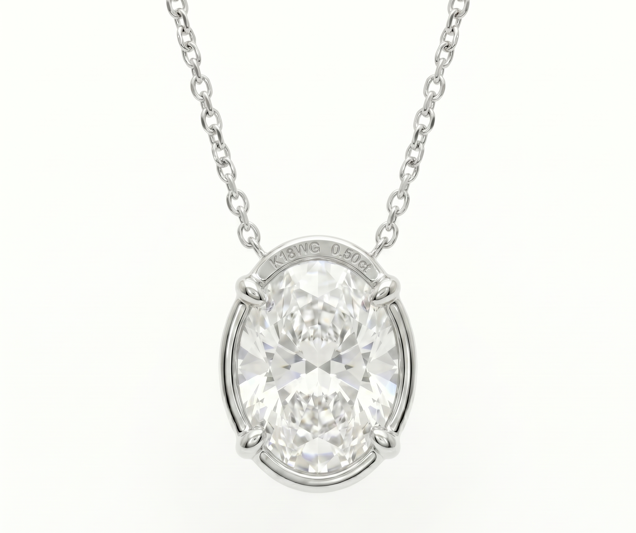 ジュエリー ダイヤモンド 0.5ct ネックレス K18WGの買取実績