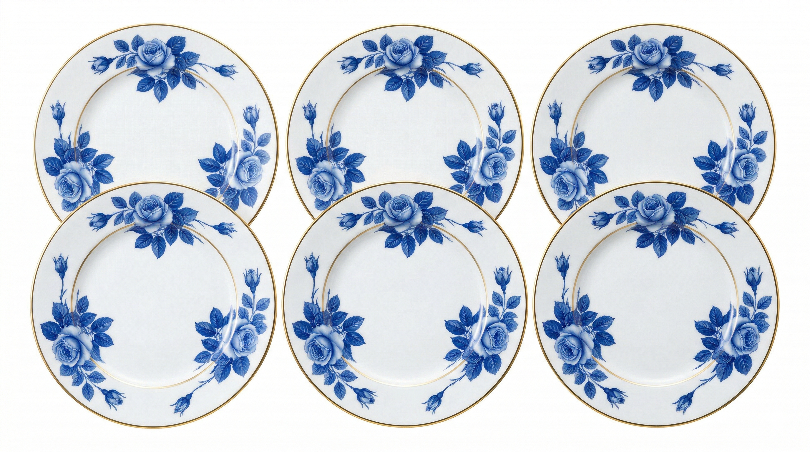 OKURA 大倉陶園 ブルーローズ ディナープレート 6枚の買取実績