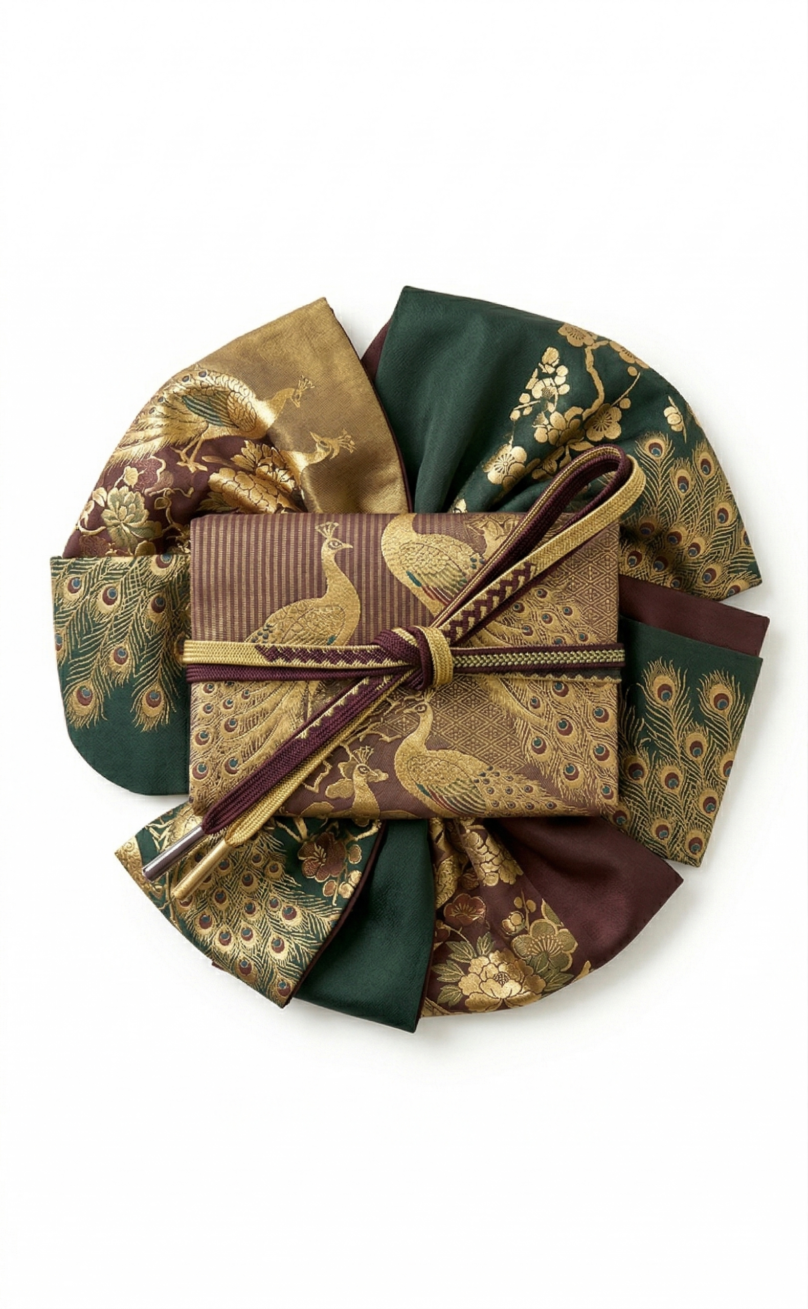 西陣織 正絹 西陣織 袋帯 金彩 孔雀文の買取実績