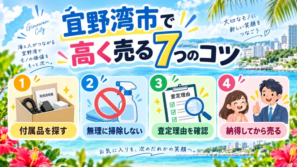 宜野湾市で品物を少しでも高く売る7つのコツ