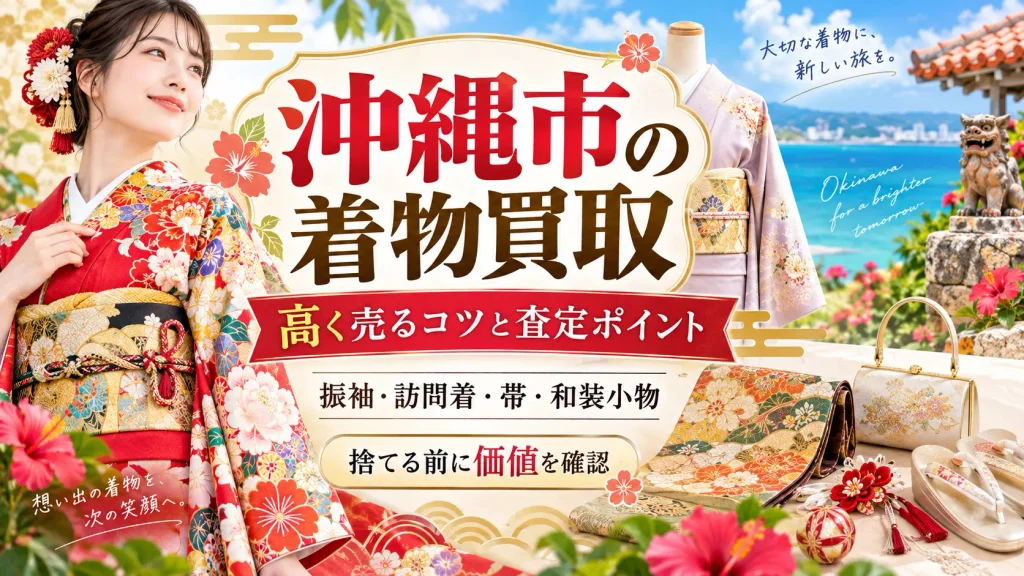 沖縄市の着物買取で振袖・訪問着・帯を売る前の査定ポイント