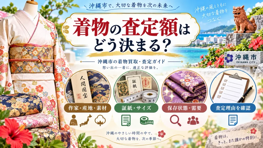 沖縄市の着物買取で作家・産地・証紙・保存状態から査定額を確認するポイント