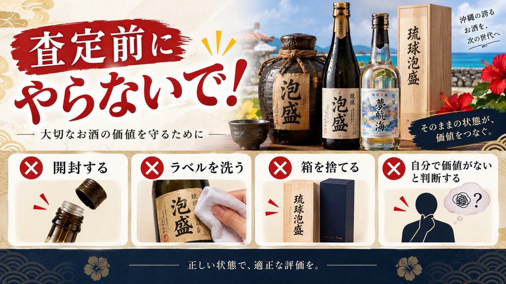 お酒買取でやってはいけないこと